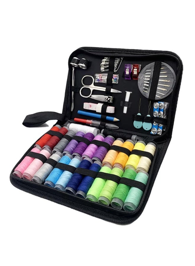 Sewing tool set, including boxes, 95 pieces of home travel and emergency sewing supplies, machines, including 22 spools, repair and sewing needles, scissors, thimbles, tape measures - Image 1