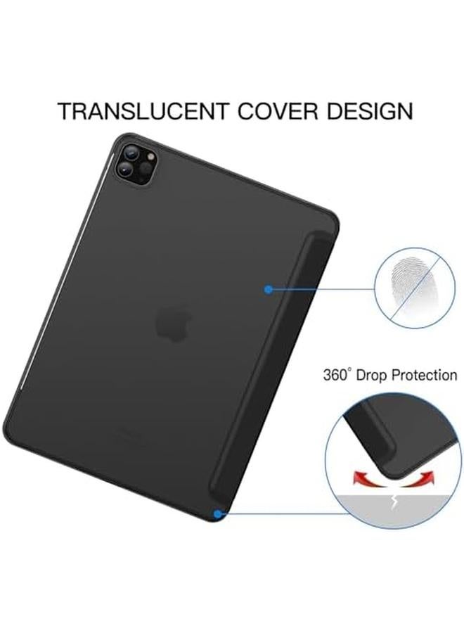 جي تيك حافظة لجهاز Ipad Pro مقاس 11 بوصة 2022 2021 2020 2018 متوافقة مع غطاء القلم الرصاص والنوم التلقائي باللون الأسود - Image 3