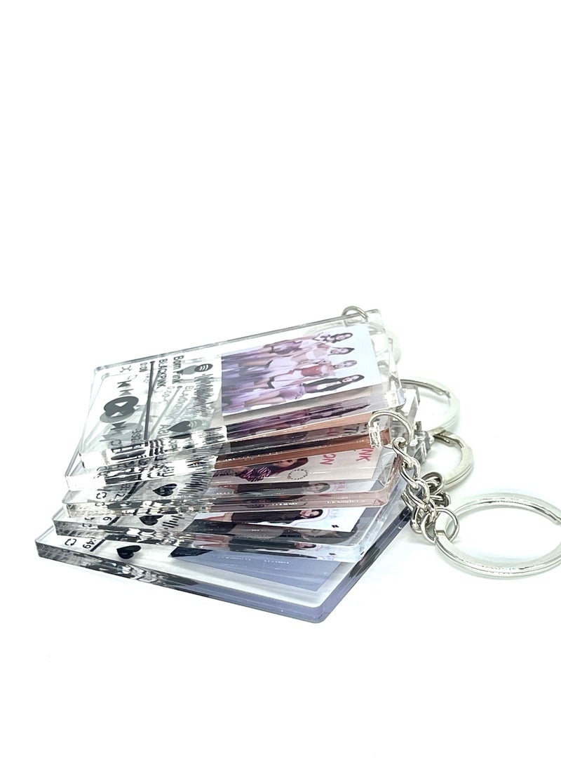 Generic - Blackpink Acrylic Keychain Lyrics Key Ring With Chain - Image 1