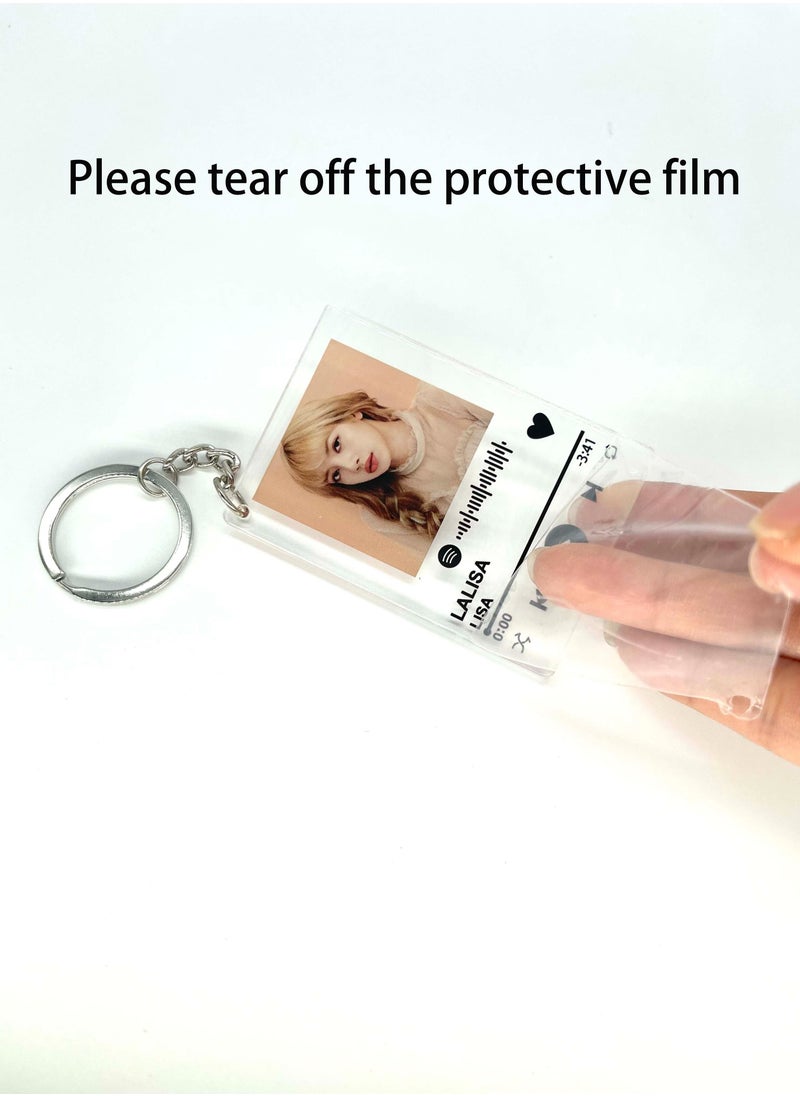 Generic - Blackpink Acrylic Keychain Lyrics Key Ring With Chain - Image 1