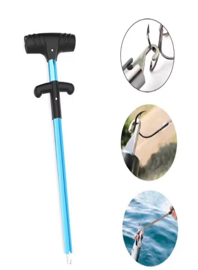 ارواق أداة إزالة خطاف الصيد 1 قطعة – أداة فصل السنارة من الألمنيوم بمقبض ABS – محمولة وآمنة (24.3 سم / 17 سم) - Image 2