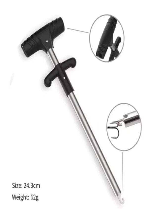 ارواق أداة إزالة خطاف الصيد 1 قطعة – أداة فصل السنارة من الألمنيوم بمقبض ABS – محمولة وآمنة (24.3 سم / 17 سم) - Image 3