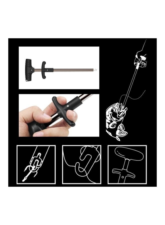 ارواق أداة إزالة خطاف الصيد 1 قطعة – أداة فصل السنارة من الألمنيوم بمقبض ABS – محمولة وآمنة (24.3 سم / 17 سم) - Image 4