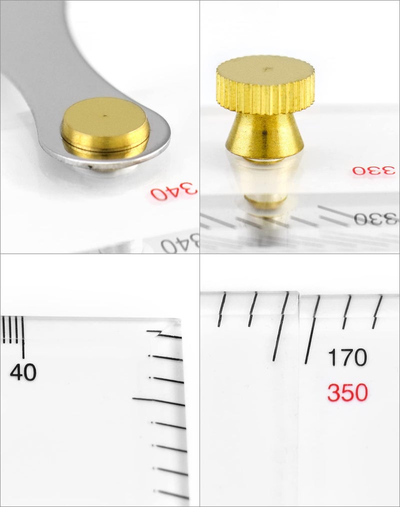 QWORK Marine Parallel Ruler with Clear Scales, Mapping Points to Pull Parallel Ruler 450MM, Nautical Charts Parallel Ruler for Boat - Image 5