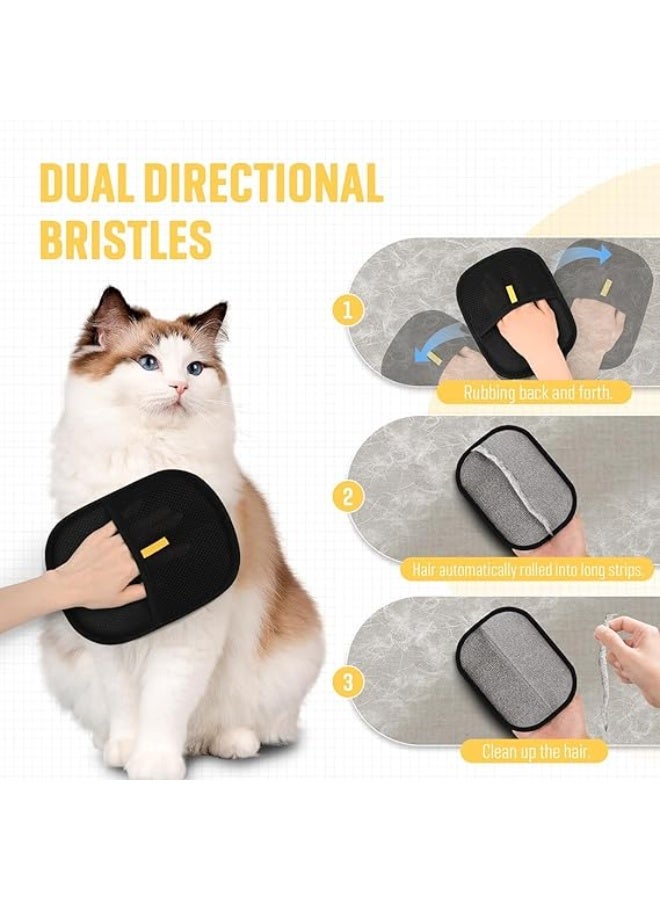 OASIHIVE Pet Hair Remover, 2Pcs Electrostatic Pet Hair Removal Gloves, Reusable Cat & Dog Hair Remover for Couch, Furniture, Carpet, Car Seat, Upgraded Animal Fur Removal Tool, Cat Grooming Gloves  - Image 2