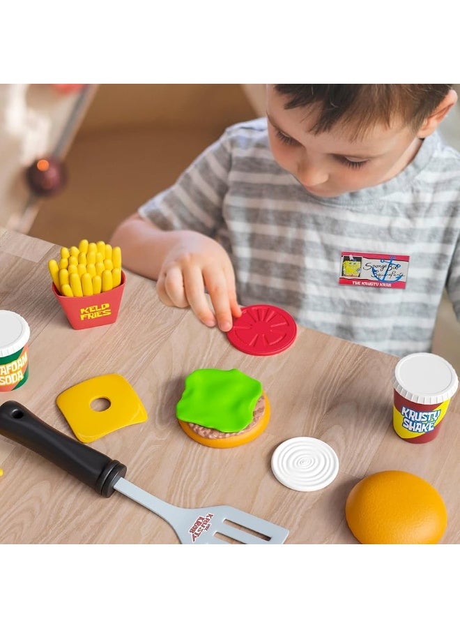 Lollipop Spongebob Kids Kitchen Playset - Interactive Play Food with 2 Krabby Patty Burgers, Seafoam Shake, Kelp Fries, Spongebob Toys Kitchen Set for Kids Ages 3-5 - Image 4