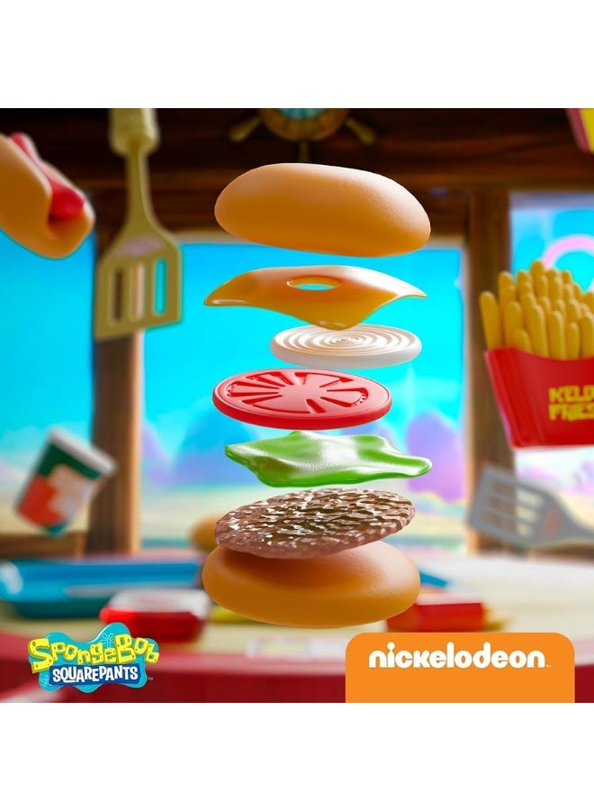 Lollipop Spongebob Kids Kitchen Playset - Interactive Play Food with 2 Krabby Patty Burgers, Seafoam Shake, Kelp Fries, Spongebob Toys Kitchen Set for Kids Ages 3-5 - Image 5