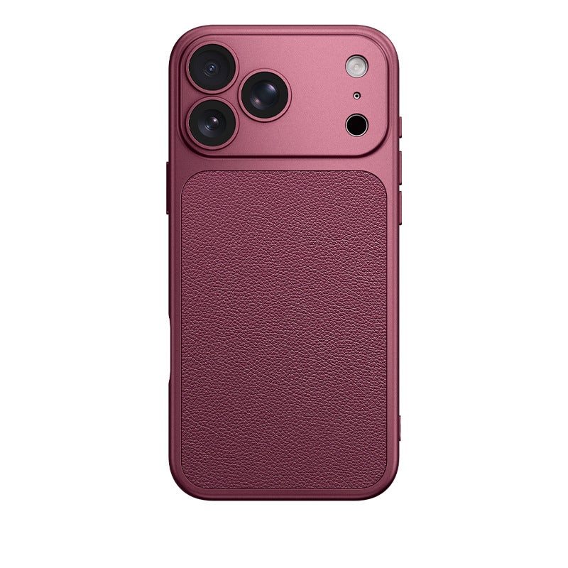 Shockproof Matte TPU Phone Case with Leather Texture, Full Coverage Slim Protective Cover - Image 3