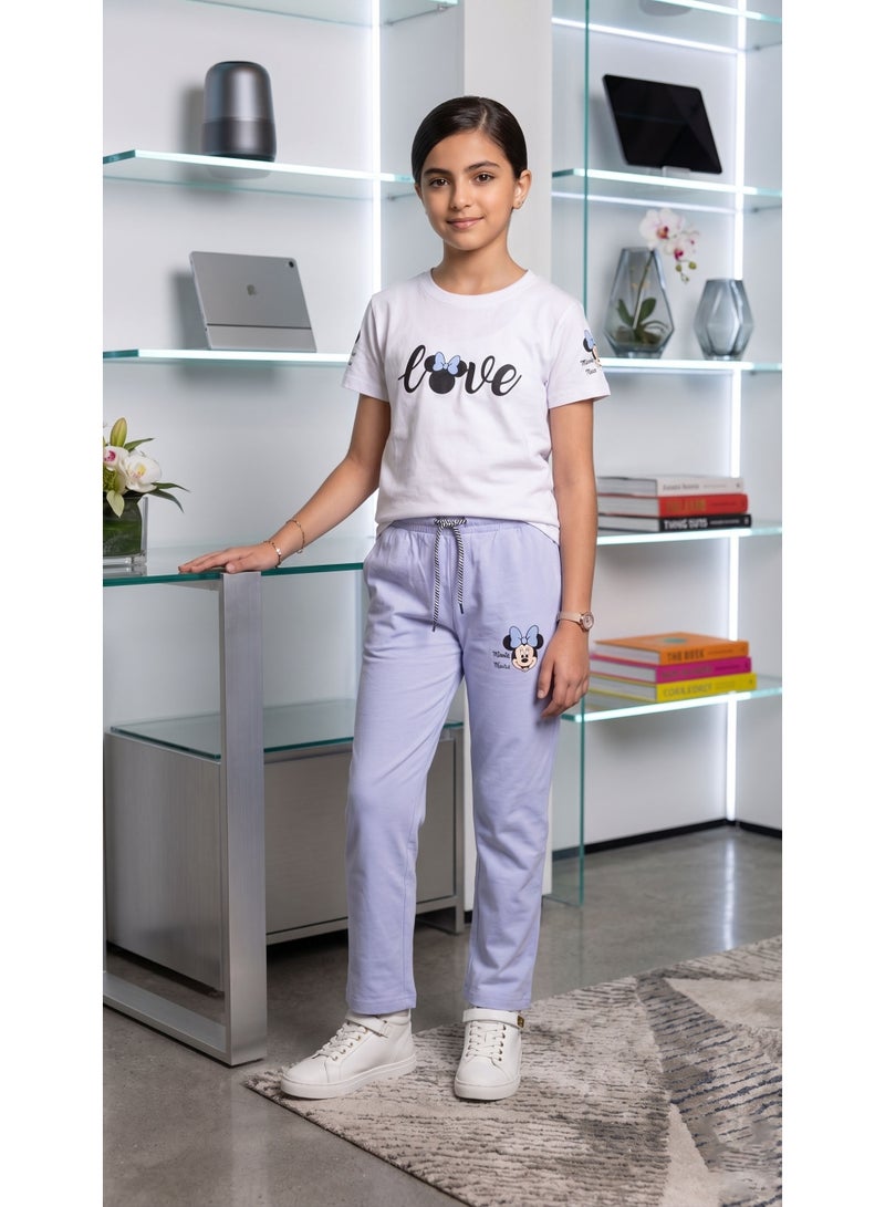 Sets 'Love' casual outfit for little girls
