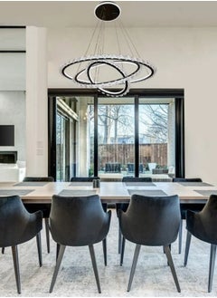Generic Ceiling chandelier with black pendant lights Round ring-shaped  - Image 3