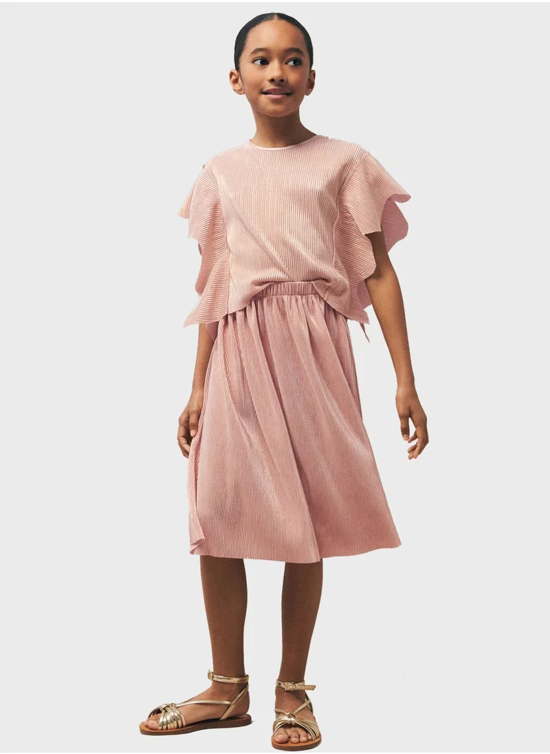 MANGO Kids Pleated Skirt