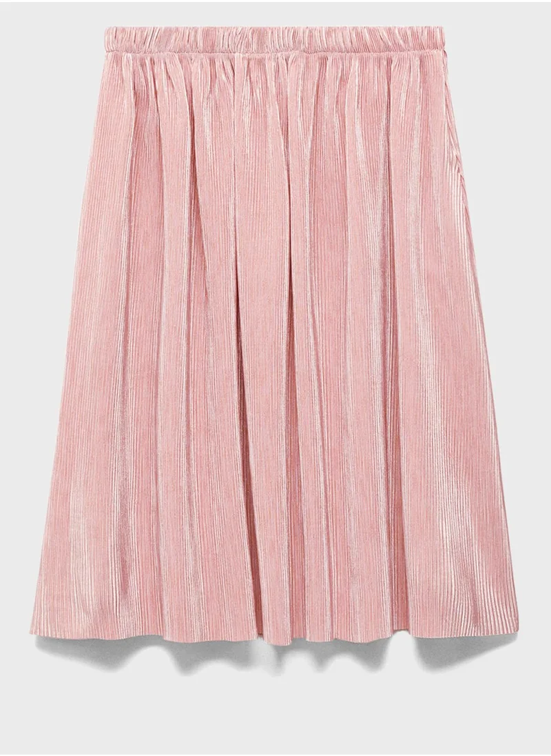 MANGO Kids Pleated Skirt