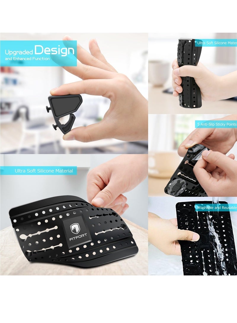 SYOSI حامل هاتف للسيارة من السيليكون العالمي للهاتف المحمول مضاد للانزلاق، مناسب لجميع الهواتف الذكية - Image 4