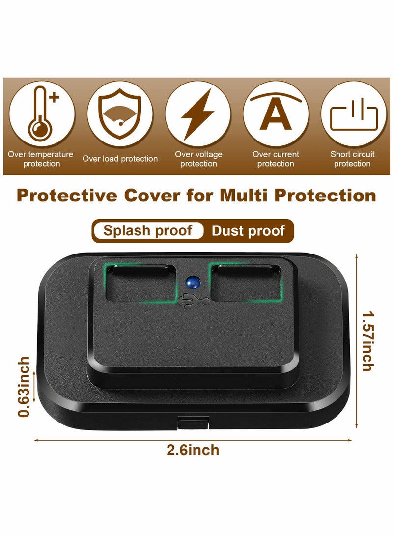12V USB Automotive Outlet, Dual-Port Panel Mount USB Charger, Multi-Function Switch Panel, 2-Pack for Convenient Power Access in Vehicles - Image 4