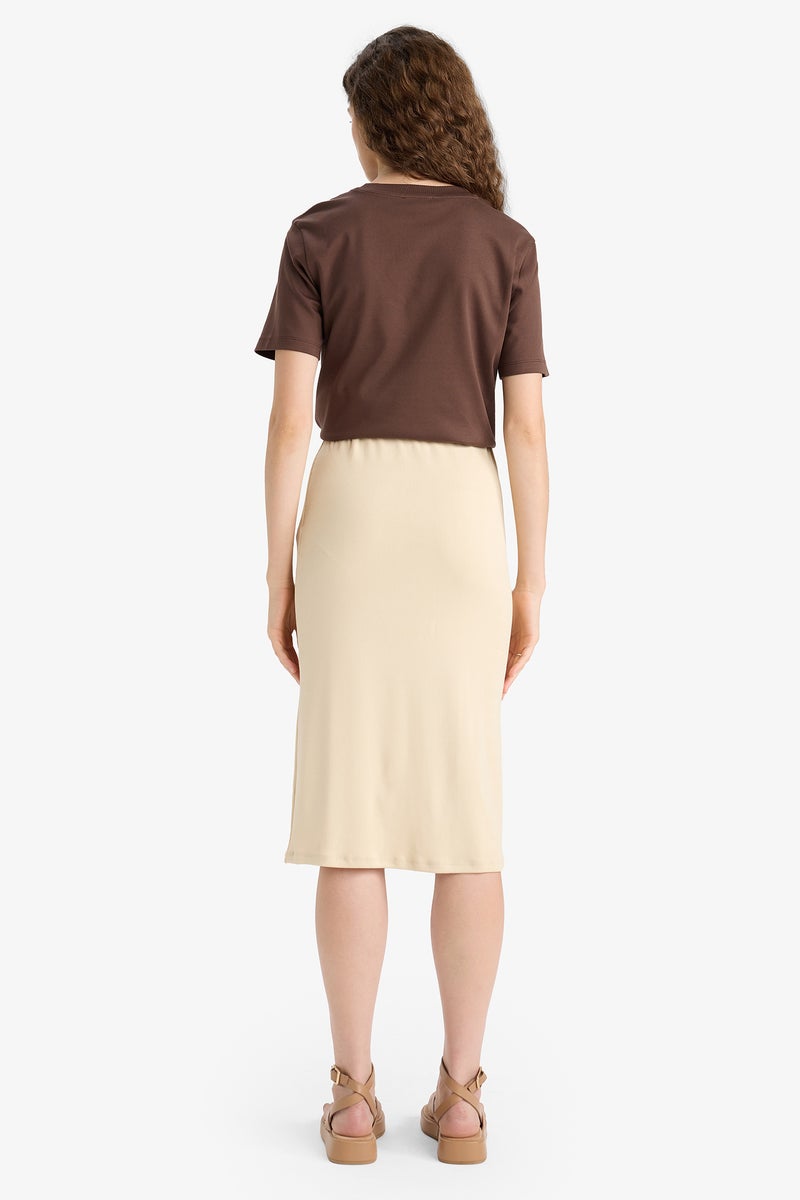 DeFacto Woman Pencil Skirt Camisole Normal Waist Midi Knitted Skirt  - Image 4