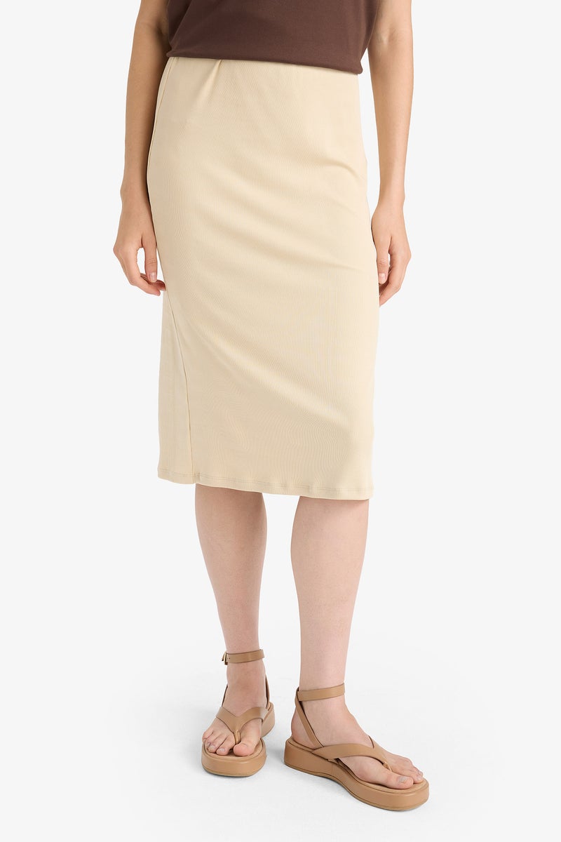 DeFacto Woman Pencil Skirt Camisole Normal Waist Midi Knitted Skirt  - Image 1