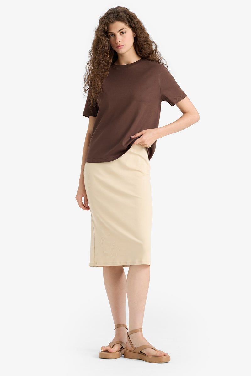 DeFacto Woman Pencil Skirt Camisole Normal Waist Midi Knitted Skirt  - Image 2