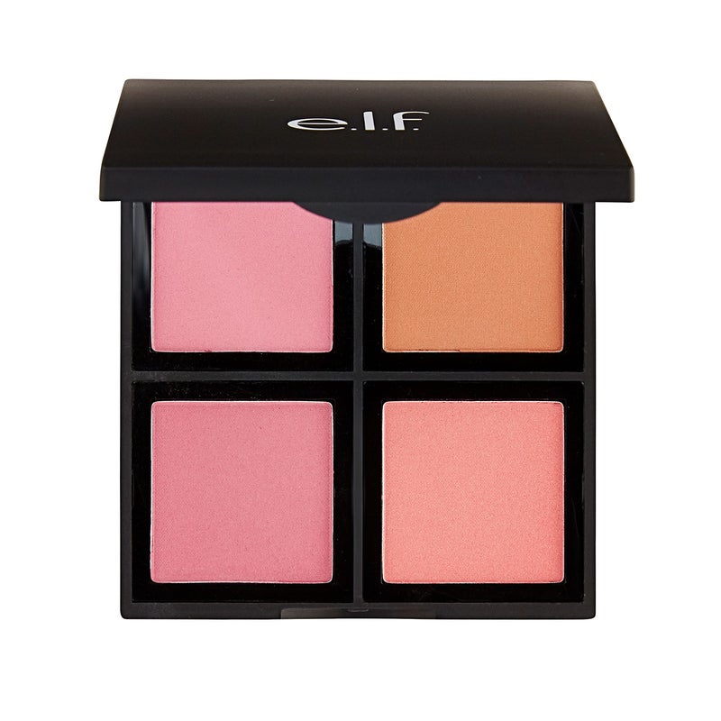 elf Cosmetics Powder Blush Palette Four Blush Shades for Beautiful LongLasting Pigment Light