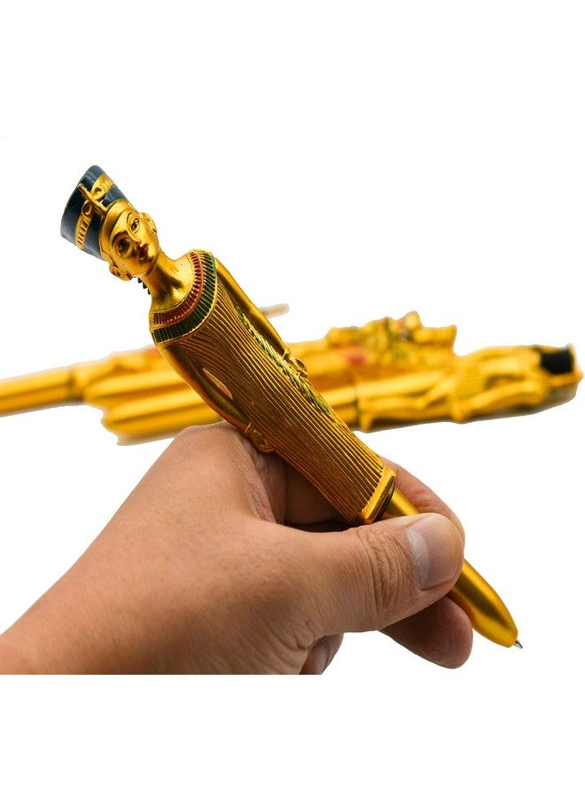 Lopenle 15PCS Novelty Egyptian Pharaoh Pens Egypt Pens Creative Retractable Ballpoint Pen 0.5mm Blue Ink For Adults School Home Office Stationery Store - Image 4