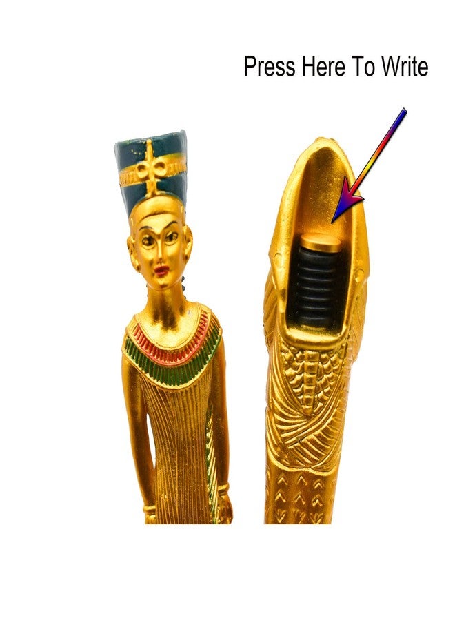 Lopenle 15PCS Novelty Egyptian Pharaoh Pens Egypt Pens Creative Retractable Ballpoint Pen 0.5mm Blue Ink For Adults School Home Office Stationery Store - Image 3