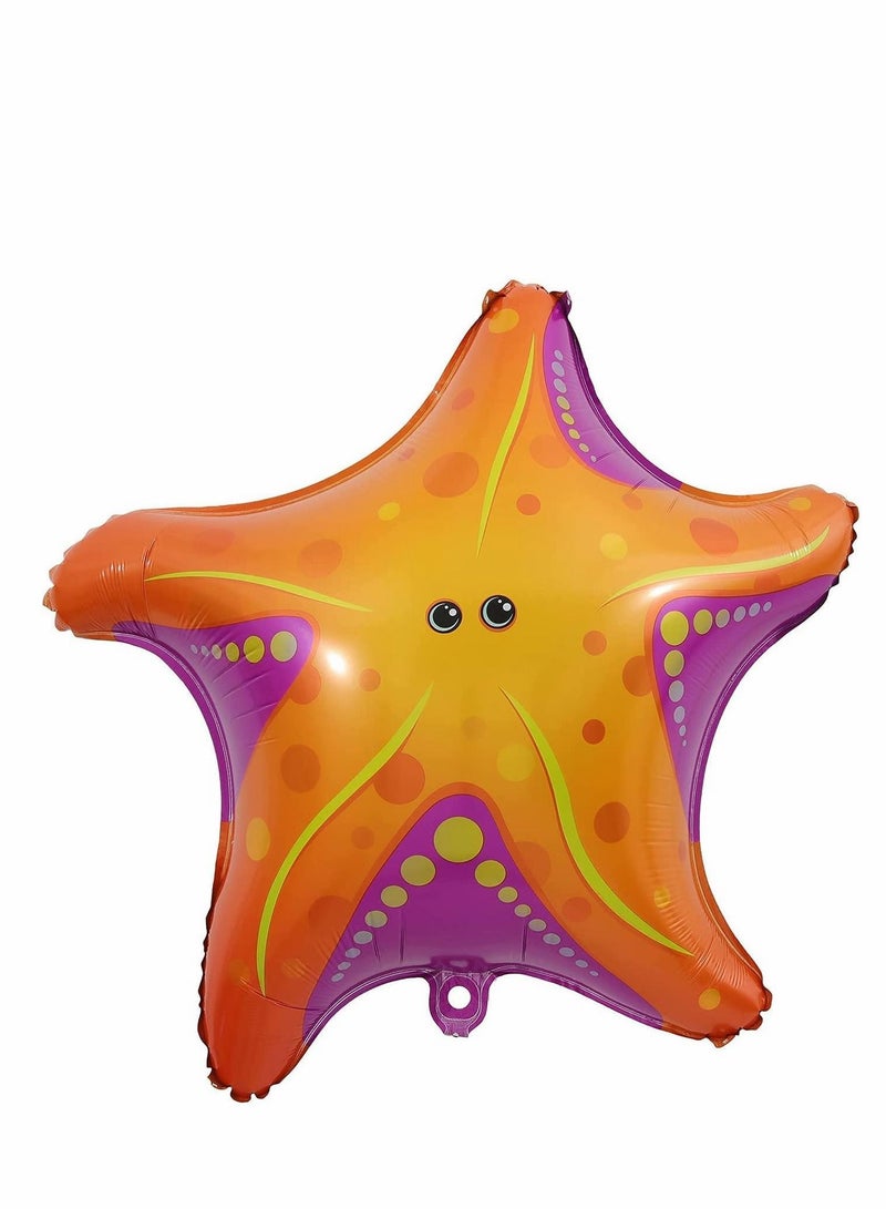 واي آند دي Large Sea Animal Balloons Cartoon Horse Starfish Octopus Shark Tropical Fish for Kids Birthday Party Decoration Supplies Ocean Themed Decorations, Baby Shower(5 Pack) - Image 5
