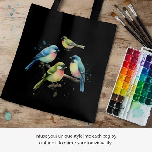 MOLOVA 1 Pack Premium Canvas Reusable Tote Gift Bags,Made of Natural Canvas with Handle,Work,DIY,Shopping(Black*1) - Image 3