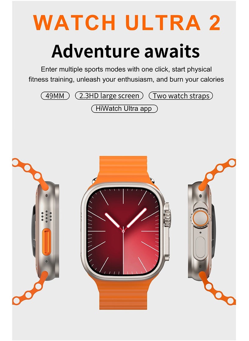 AROAQ - T900 Ultra 2 GS Big 2.3 Infinite Display Series 9 Super Fast Ultra Smartwatch White - Image 1