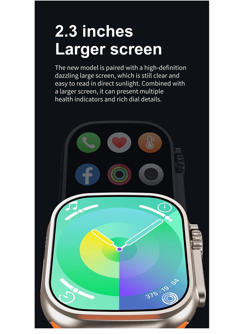 AROAQ - T900 Ultra 2 GS Big 2.3 Infinite Display Series 9 Super Fast Ultra Smartwatch White - Image 1