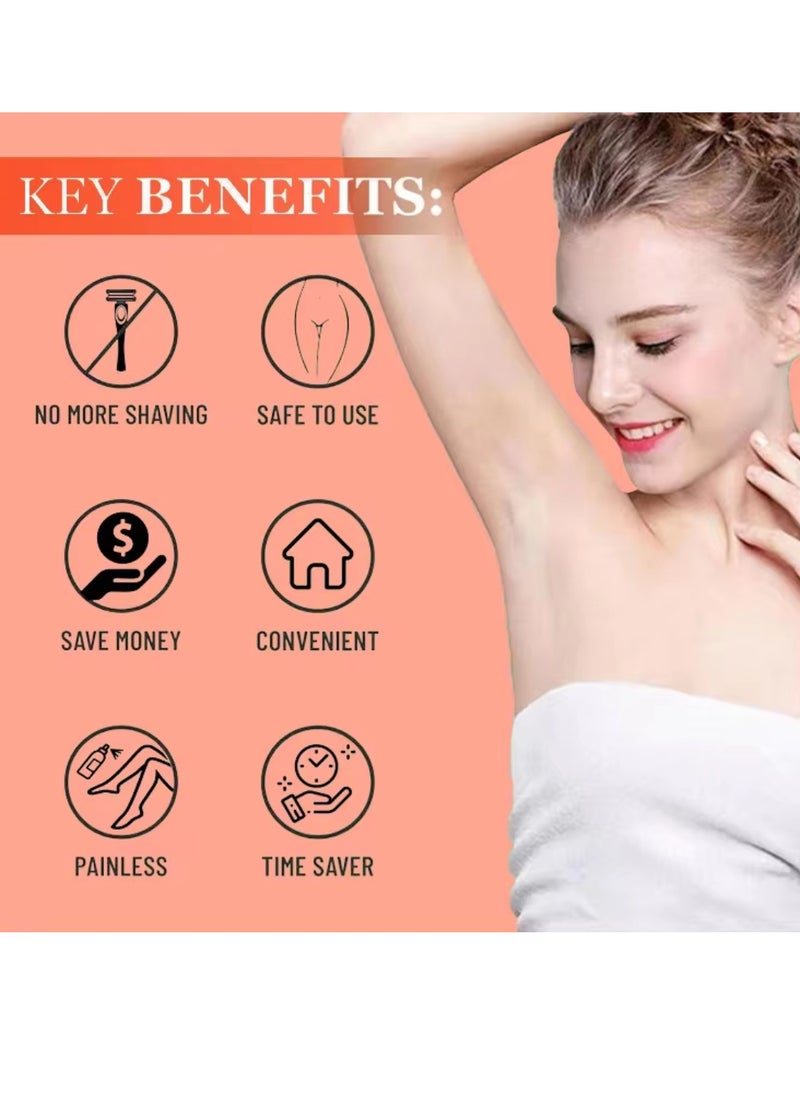 Luxfume 120g Hair Removal Cream for Arms Legs and Underarms Hair Removal Sensitive Hair Removal Cream Effective and Painless Soothing and Brightens Skin Turmeric Hair Removal Mask Cream  - Image 4