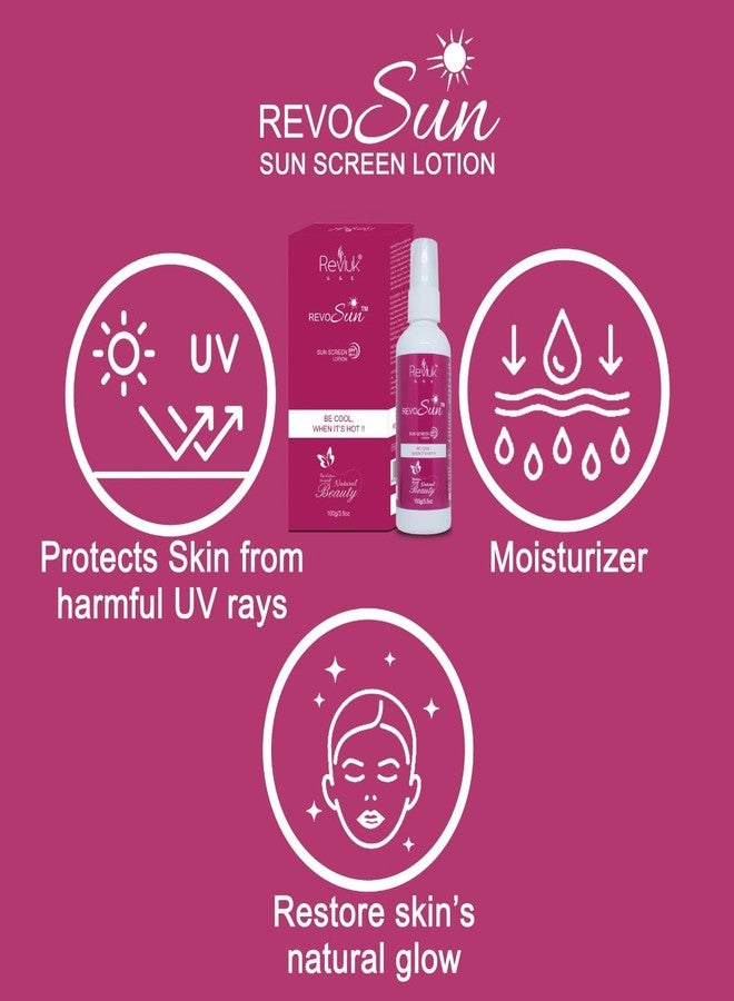 Revluk Revosun spf 50++ Sunscreen Lotion - for Oily or Acne prone skin, Very Water Resistant, Paraben & Sulphate free, 100g - Image 3
