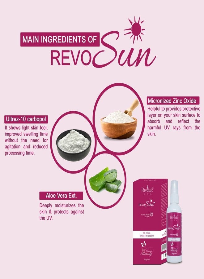 Revluk Revosun spf 50++ Sunscreen Lotion - for Oily or Acne prone skin, Very Water Resistant, Paraben & Sulphate free, 100g - Image 4