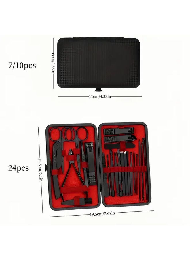 10 قطع من أدوات العناية بالأظافر من الفولاذ المقاوم للصدأ مقاومة للصدأ وحادة ومقاومة للتناثر - Image 3