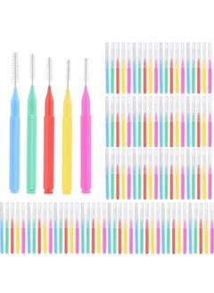 Generic 100 PCS Interdental Brushes Dental Floss Toothpick Braces Brush Tooth Cleaning Tool Care Tooth Cleaning Tool (Multicolour)  - Image 1