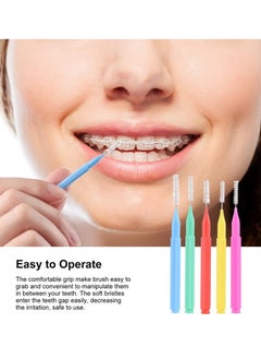 Generic 100 PCS Interdental Brushes Dental Floss Toothpick Braces Brush Tooth Cleaning Tool Care Tooth Cleaning Tool (Multicolour)  - Image 4