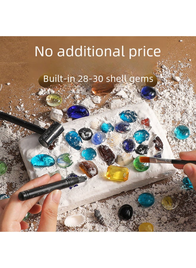 null - Children's Archaeological Digging Toys Science And Education Puzzle DIY Dinosaur Fossil Skeleton Model Colorful Gem Blind Box Wholesale-Color:Color Box-crocodile Dragon Skeleton [both In Chinese And English Packaging]] - Image 1