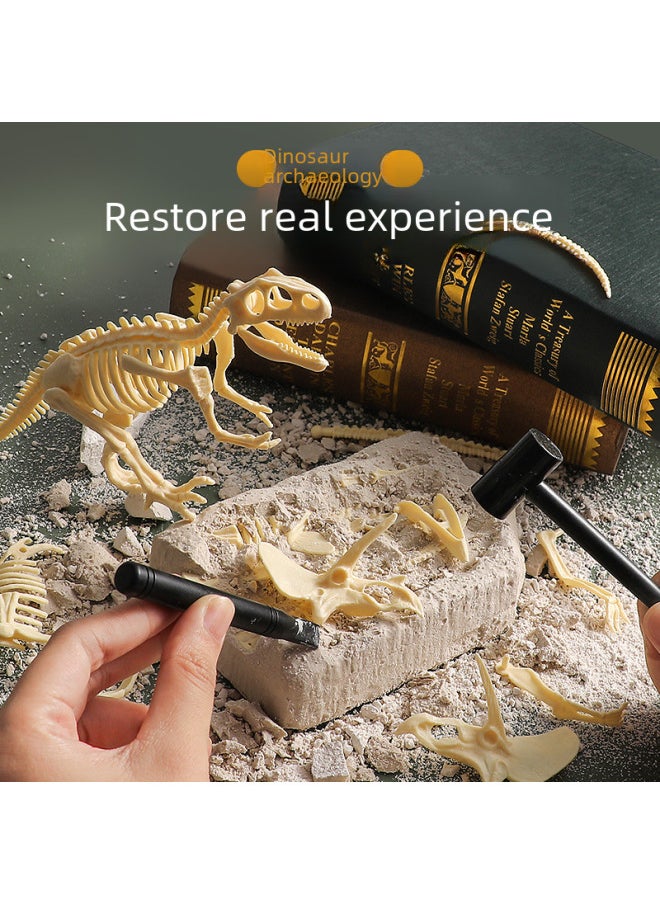null - Children's Archaeological Digging Toys Science And Education Puzzle DIY Dinosaur Fossil Skeleton Model Colorful Gem Blind Box Wholesale-Color:Color Box-crocodile Dragon Skeleton [both In Chinese And English Packaging]] - Image 1