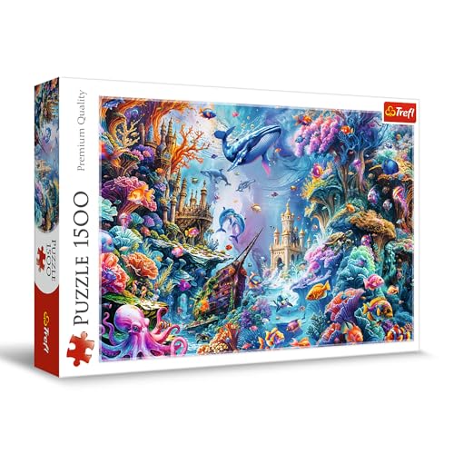 Trefl Underwater World 1500 Piece Jigsaw Puzzle Red 33x23 Print DIY Puzzle Creative Fun Classic Puzzle for Adults and Children from 14 Years Old - Image 1