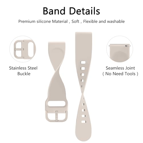Tobfit 18mm Silicone Watch Strap Compatible for Titan, Timex, Casio, Sonata etc, Quick Release Sport Loop Colorful Strap,Starlight - Image 2