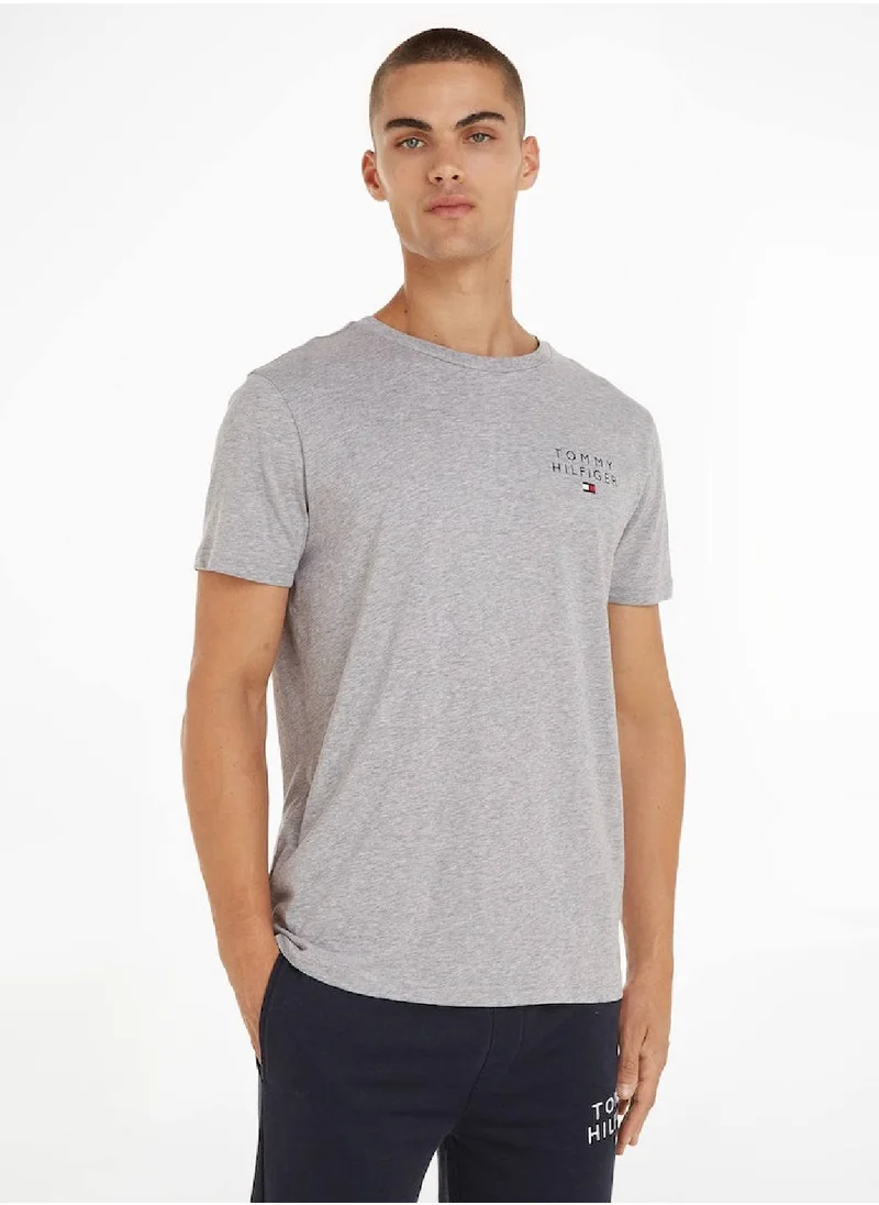 TOMMY HILFIGER Men's Original Logo Lounge T-Shirt, Grey