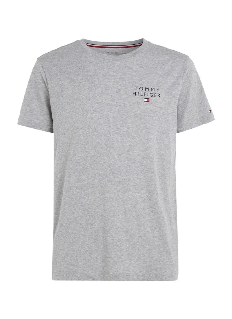 TOMMY HILFIGER Men's Original Logo Lounge T-Shirt, Grey