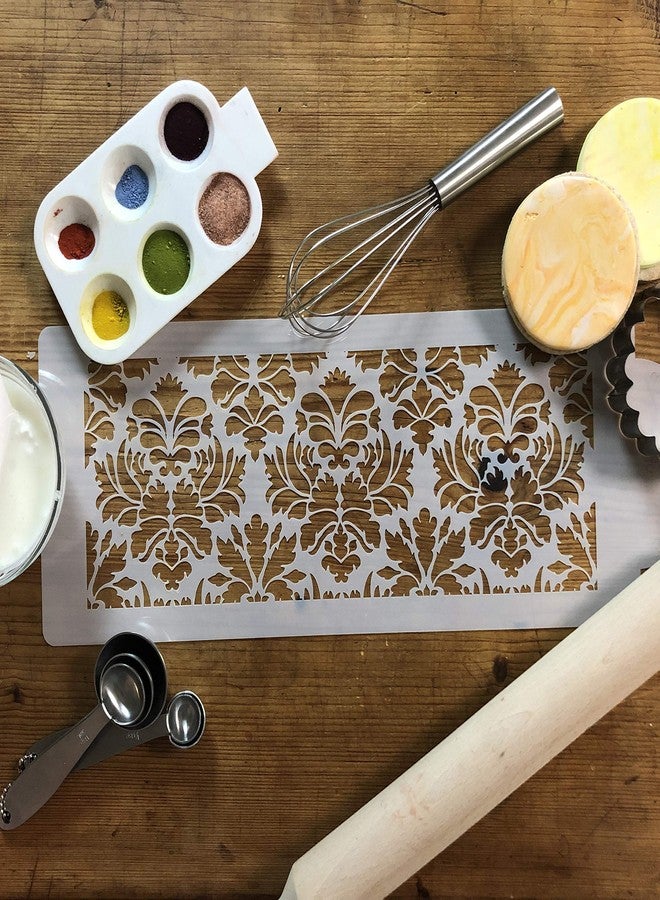 Designer Stencils Damask Cake Stencil Side (4.5"H x 12.5"W) - Image 4