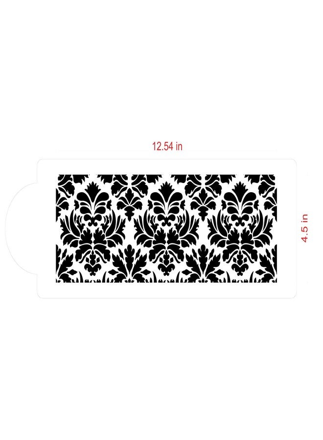 Designer Stencils Damask Cake Stencil Side (4.5"H x 12.5"W) - Image 5
