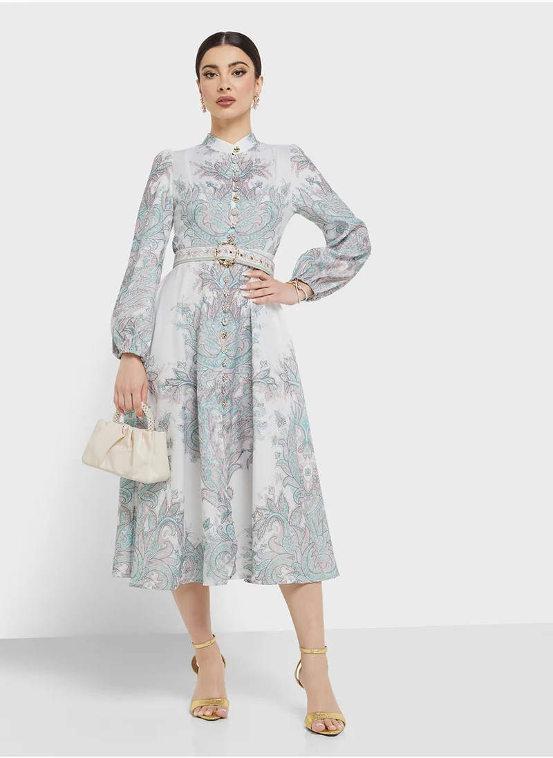 Khizana Abstract Print Dress