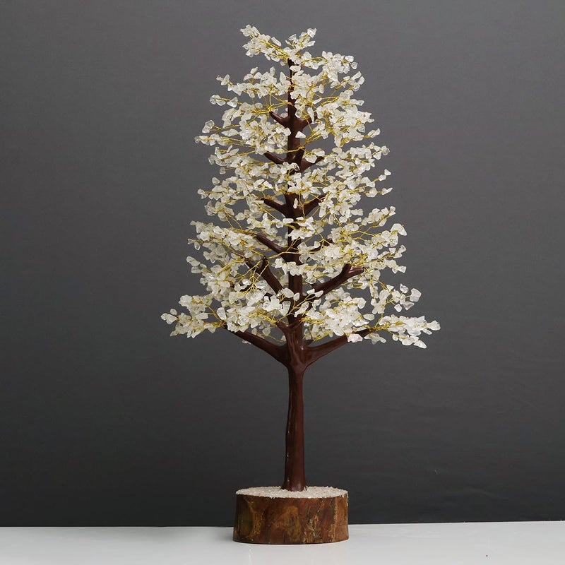 Shubhanjali Shubhanjali Clear Quartz Crystal Tree Big 1500 Beads Home Decoration Items for Living Room Showpieces Home Dcor Christmas Decorative Items  - Image 1