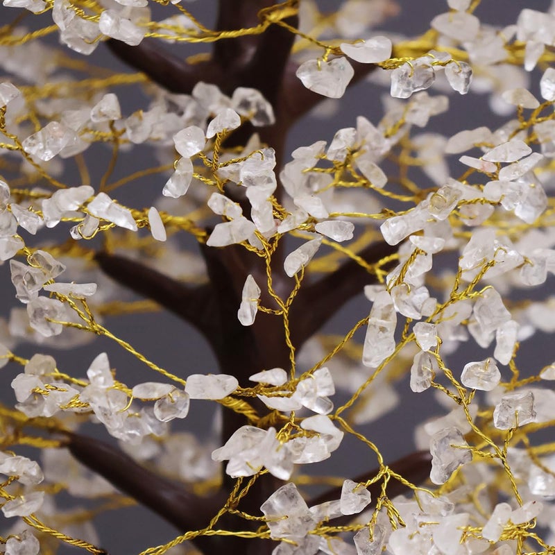 Shubhanjali Shubhanjali Clear Quartz Crystal Tree Big 1500 Beads Home Decoration Items for Living Room Showpieces Home Dcor Christmas Decorative Items  - Image 3