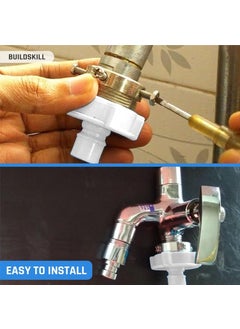 BUILDSKILL Buildskill Premium 3 Meter Flexible Washing Machine Inlet Hose Pipe for Front Top Loading Fully Automatic Washing Machine Easy to Connect and Install Lock Type Tap Adapter 1 Grey  - Image 4
