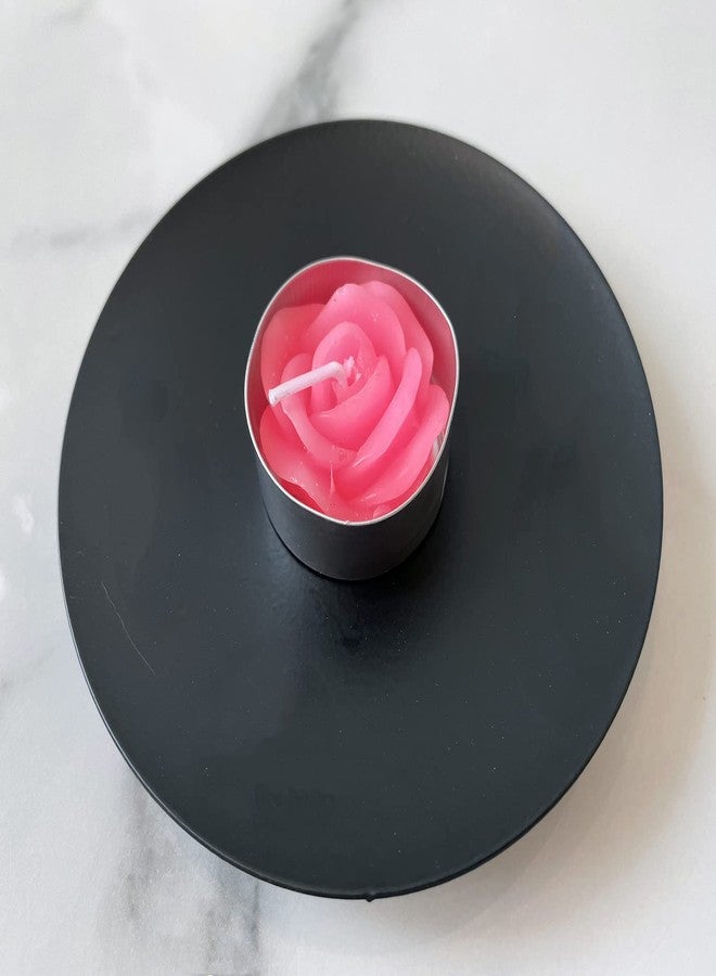 T-shin Rose Tealight Candles,12 Pieces Handmade Delicate Flower Candles with 100PCS Silk Rose Petals,Mini Candle Discs for Weddings,Anniversaries, Birthdays,Home Decoration,Spa,Relaxation (Pink) - Image 3