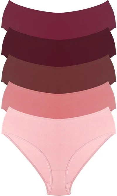 COTTONHILL Cotton Wide Edged Bato Panties 5-Pack-2