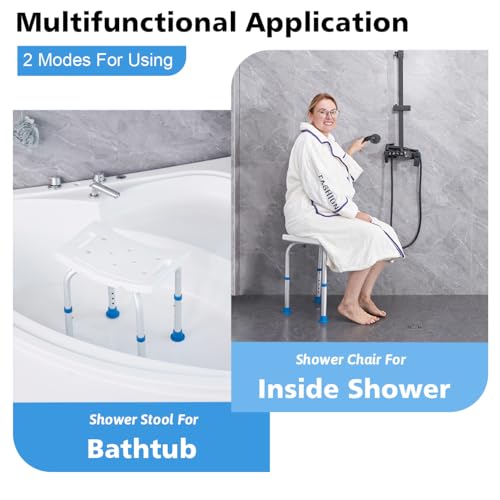 Souheilo FSA/HSA Eligible Shower Chair for Inside Shower, Shower Stool for Insidetub, Tool-Free Assembly Shower Seat for Bathtub, Shower Bath Chairs for Seniors/Disabled by SOUHEILO - Image 4
