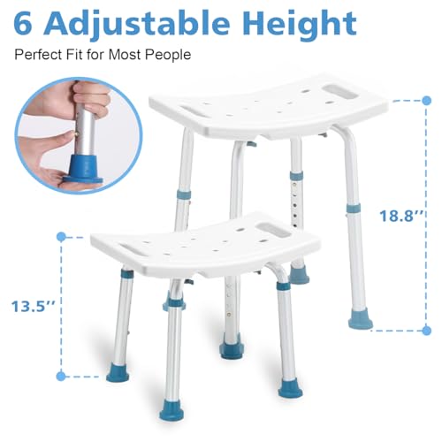 Souheilo FSA/HSA Eligible Shower Chair for Inside Shower, Shower Stool for Insidetub, Tool-Free Assembly Shower Seat for Bathtub, Shower Bath Chairs for Seniors/Disabled by SOUHEILO - Image 5